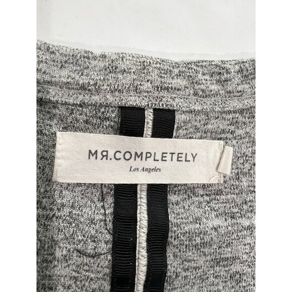Mr. Completely Reverse Front Crew Sweat in Heather Grey - Picture 3 of 5